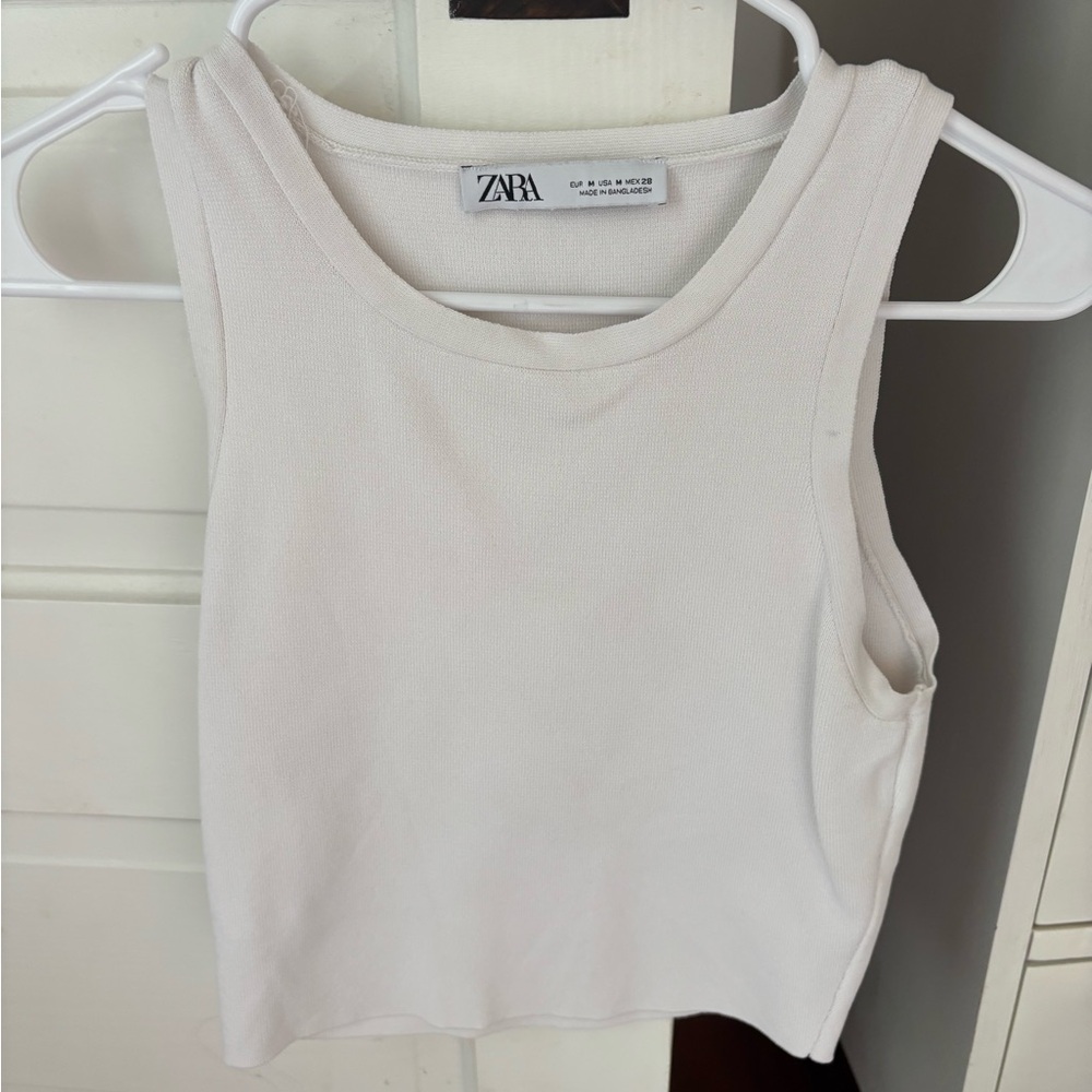 White Zara top